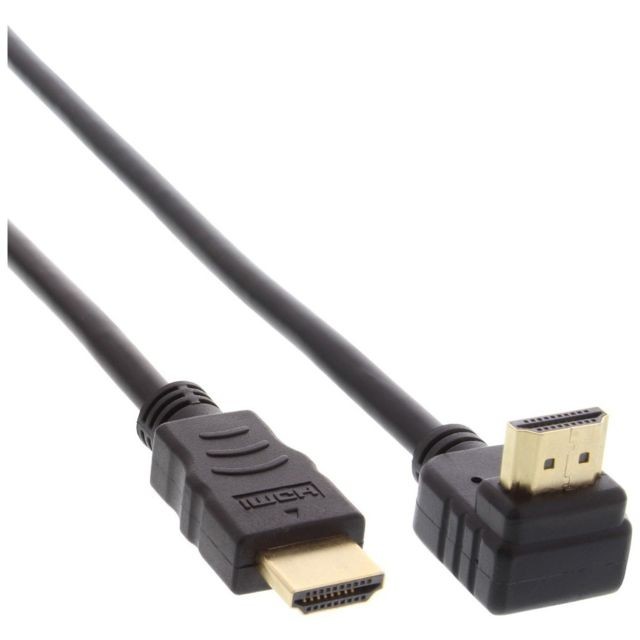 Inline - Câble HDMI haute vitesse InLine® avec Ethernet coudé 0.3m Inline  - Câble HDMI Inline