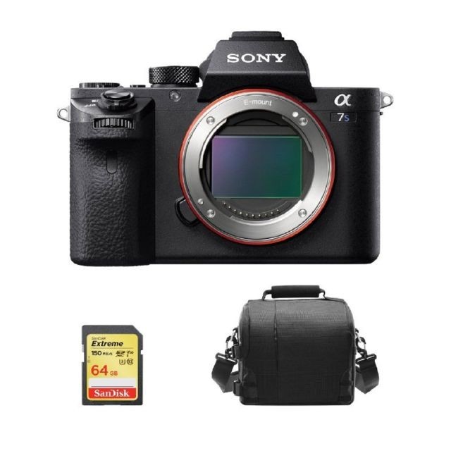 Reflex Grand Public Sony SONY A7S II Body + 64GB SD card + camera Bag