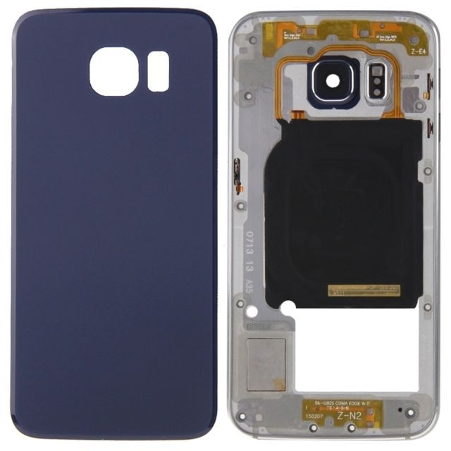 Wewoo - Pour Samsung Galaxy S6 Edge bleu / G925 pièce détachée Couvercle de Logement Complet Panneau de de la Plaque Arrière de l'Appareil photo + Arrière de la Batterie Wewoo - Coque pour samsung s6 edge