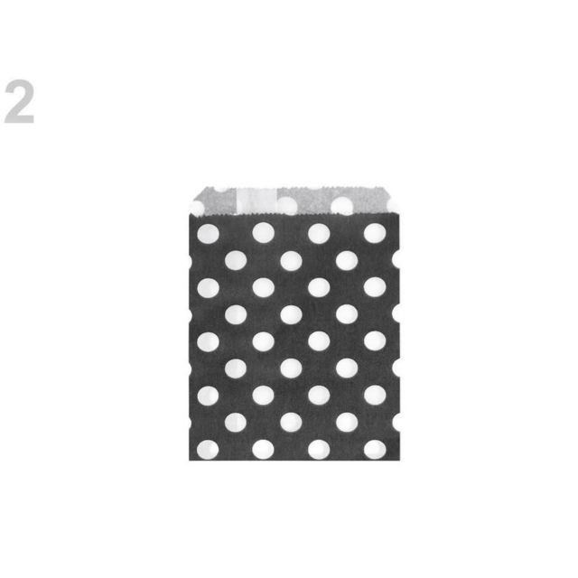 marque generique - 100pc Blanc-noir à Pois Sac de Papier Chevron, Sac Personnalisé, Sac d - Papier