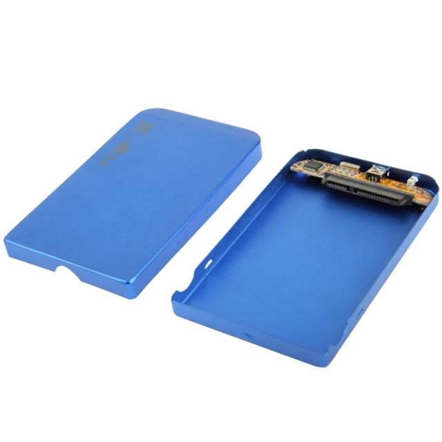 Boitier disque dur Boîtier disque dur bleu externe SATA HDD 2,5 pouces, taille: 126 mm x 75 mm x 13 mm