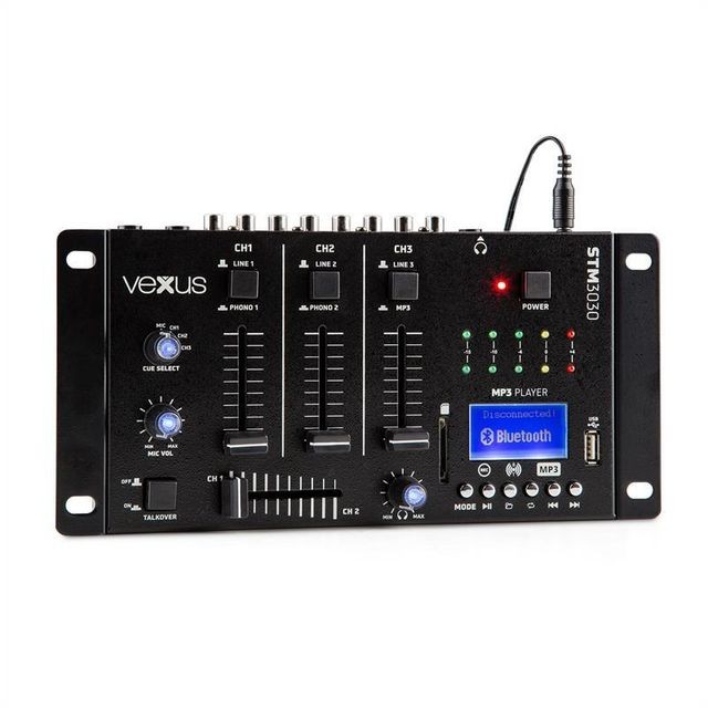Vexus - Vexus STM3030 Table de mixage 4 canaux Bluetooth USB SD MP3 LED Vexus - Tables de mixage