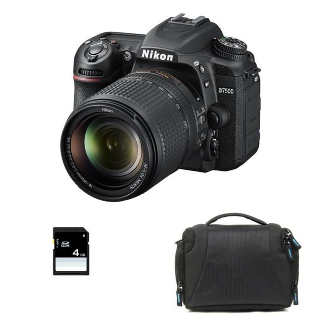 Nikon - PACK NIKON D7500 + 18-140 VR + SD 4Go + SAC - Reflex Grand Public Nikon