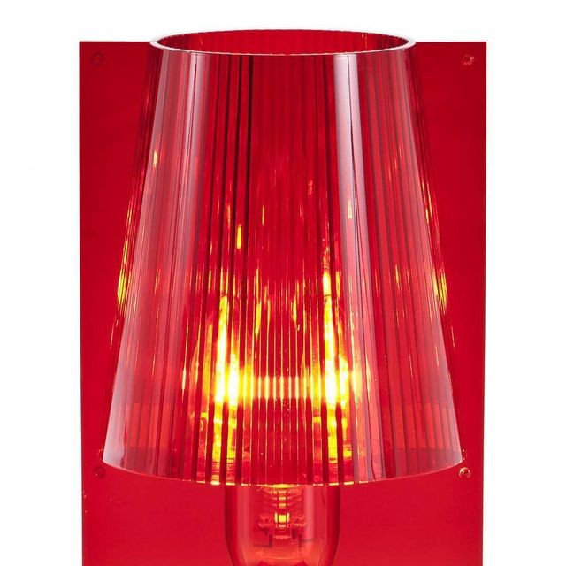 Kartell TAKE - Lampe à poser Rouge translucide H30cm