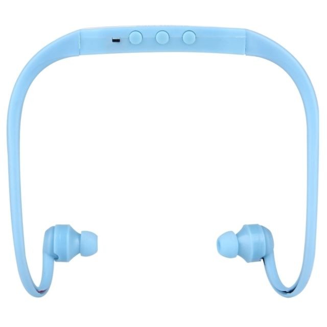Casque Wewoo Casque Bluetooth Sport bleu pour les smartphone et iPad ordinateur portable MP3 ou d'autres périphériques audio, stockage maximum de carte SD: 8GB imperméable à  l'eau stéréo sans fil étanche écouteurs intra-auriculaires avec micro SD,