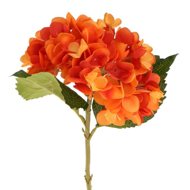 marque generique - Fleur Artificielle Hortensia Décor De Jardin De Fête De Mariage De L'usine De Soie Orange, marque generique  - Fleurs hortensia