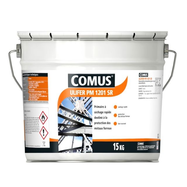 Comus - ULIFER PM 1201 SR -ROUGE OXYDE  4 KG Primaire pour métaux ferreux - COMUS - Préparation mur & plafond