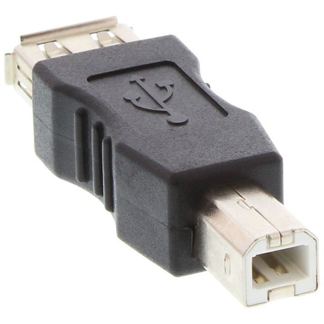 Inline - Adaptateur USB 2.0, InLine®, prise femelle A sur prise B Inline  - Câble USB
