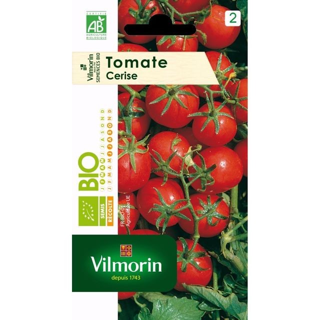 Vilmorin - Graines Tomate Cerise VILMORIN Bio Vilmorin  - Marchand Zoomici