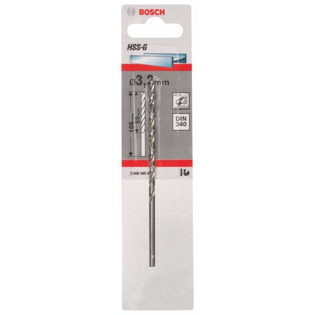Bosch - Foret à métaux rectifiés HSS-G DIN 340 série longue Ø4.2mm Longueur 119mm  BOSCH 2608595680 Bosch  - Accessoires vissage, perçage