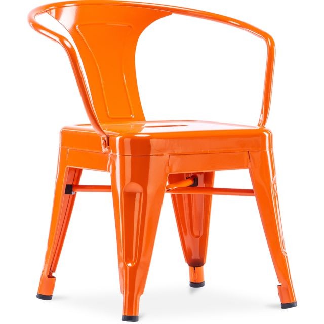 Privatefloor - Chaise pour enfant de style Tolix - avec accoudoirs - Métal Privatefloor  - Chaises Privatefloor