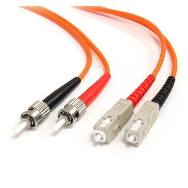Startech - StarTech.com Câble / Jarretière fibre optique duplex multimode 62.5/125 OM1 de 2m - ST vers SC - Orange - Startech