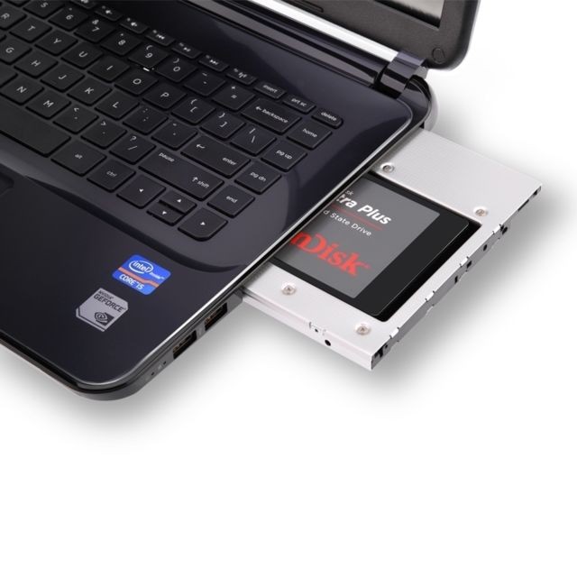 Accessoires disques durs Pour Lenovo, Asus, Dell, HP, Acer 2.5 pouces 5/7 / 9.5mm SATA HDD / SSD L95SS Aluminium Magnésium Alliage Notebook Interne Disque Dur Support de Montage Adaptateur