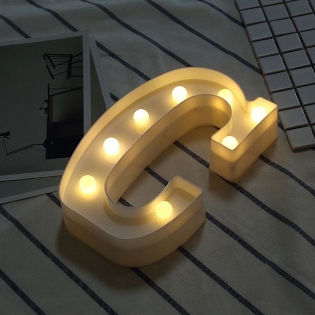 Wewoo - Guirlande Lumière anglaise décorative de forme de lettre de l'alphabet C, batterie sèche Wewoo  - Luminaires Blanc
