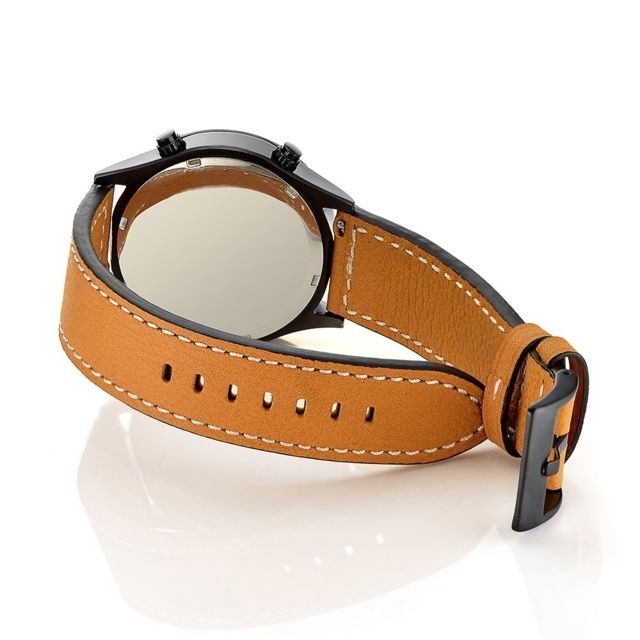 marque generique Bracelet en cuir véritable haute qualité marron clair pour votre Samsung Gear S3 Classic/S3 Frontier
