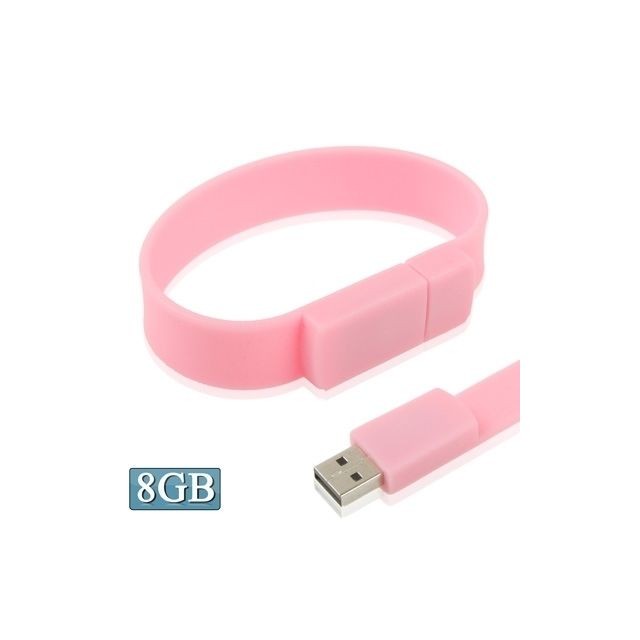 Wewoo - Clé USB rose Disque Flash USB 2.0 Bracelets Silicon 8 Go Wewoo  - Composants