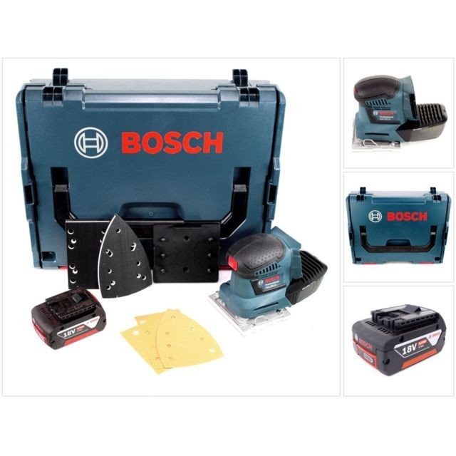 Bosch - Bosch Professional GSS 18 V-10 Ponceuse vibrante sans fil avec boîtier L-Boxx + 1 x GBA 5,0 Ah Batterie - Bosch professional