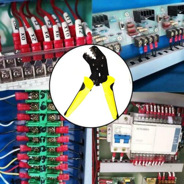 Generic Pince à sertir de fil - Terminal à cliquet d'ingénierie de sertisseurs de fil professionnels - Multicolore