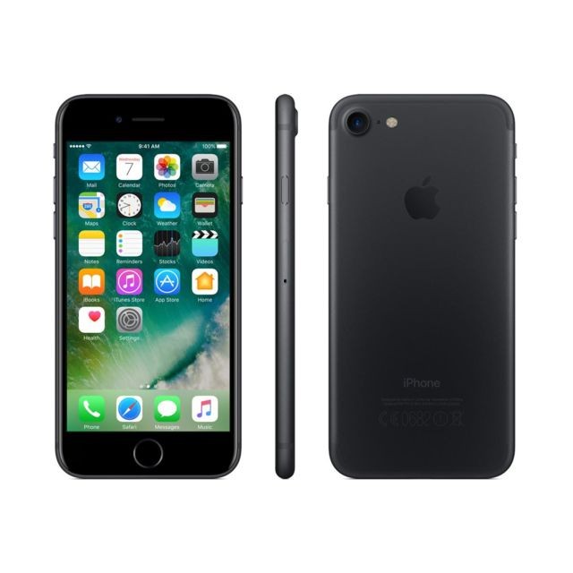 Apple - iPhone 7 - 128Go - Noir Apple  - Plus petit téléphone portable Smartphone