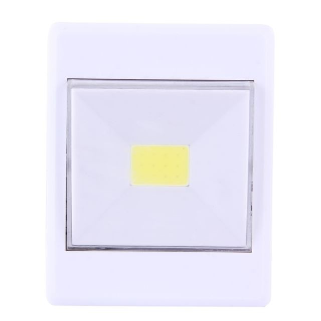 Wewoo Applique murale Luminaire blanc 2 PCS Mini Lumière COB LED Interrupteur Mur Night Light Lampe Placard