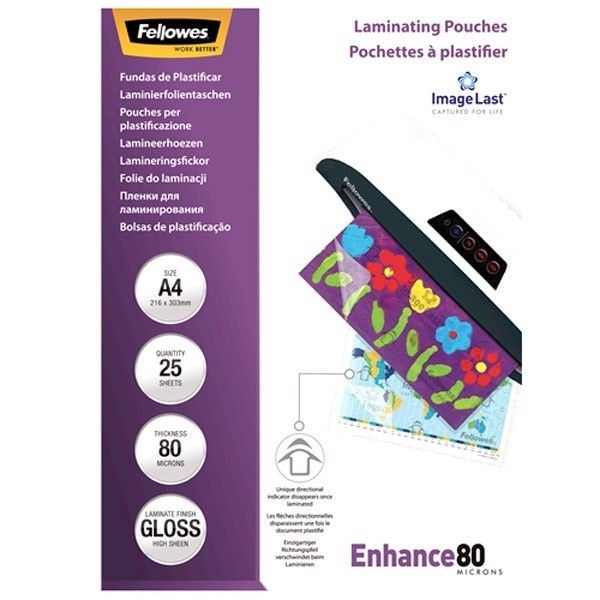 Fellowes - Fellowes pochettes a plastifier - A4 - brillante - 160 microns - 25 pcs Fellowes - Fellowes