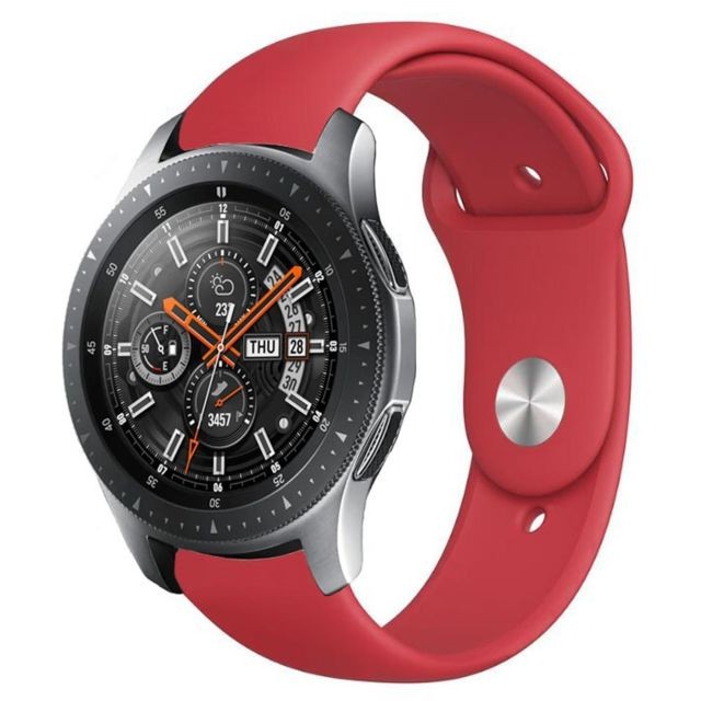 Wewoo - Bracelet pour montre connectée en silicone monochrome appliquer Samsung Galaxy Watch Active 22mm rouge Wewoo  - Objets connectés