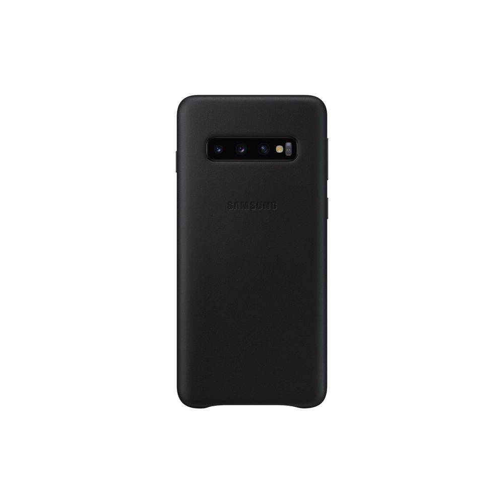 Samsung - Coque Cuir Galaxy S10 - Noir - Coque, étui smartphone ...