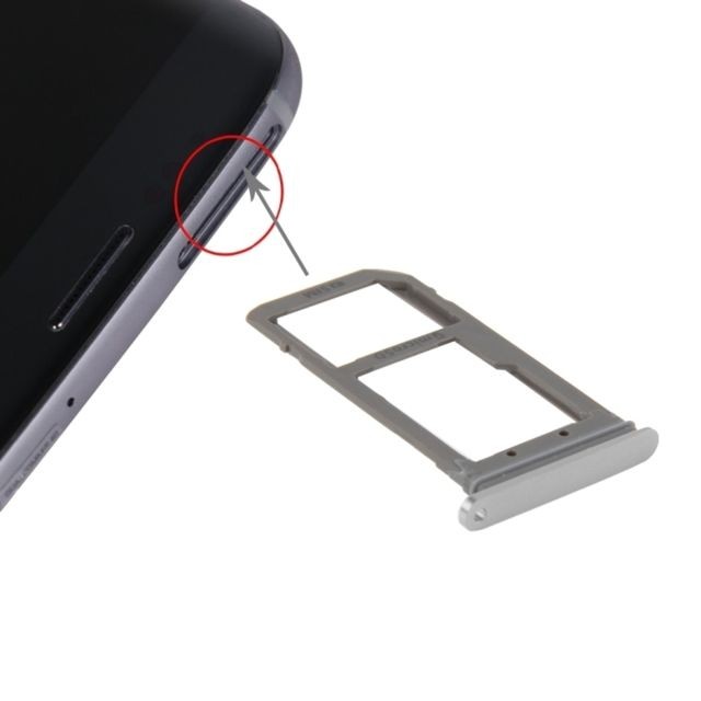 Wewoo - Tiroir de Carte SIM argent pour Samsung Galaxy S7 Edge / G935 pièce détachée le plateau de la SIM et remplacement de la Micro SD Wewoo  - Accessoires Samsung Galaxy S7 / S7 Edge Accessoires et consommables