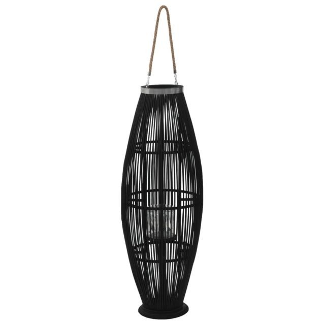 Vidaxl - Bougeoir suspendu Bambou Noir 95 cm - Décorations - Accessoires pour parfums d'intérieur - Bougeoirs | Noir | Noir - Bougeoirs, chandeliers