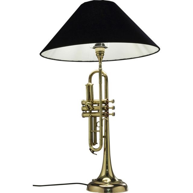 Karedesign Lampe de table Trumpet dorée Jazz Kare Design
