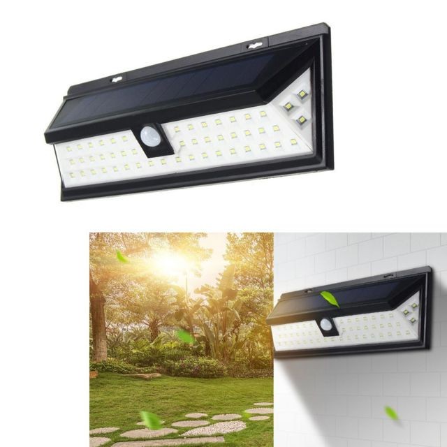 marque generique - Lampe Solaire 54 LED Mur Extérieure Éclairage Luminaire Détecteur De Mouvement - Led lampe