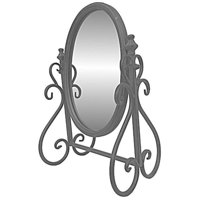 Chemin De Campagne - Miroir Psyché Inclinable à Poser de Coiffeuse en Fer 38.50 cm - Black Friday Miroir