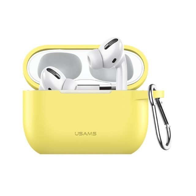Usams - Coque en silicone jaune pour votre Apple AirPods Pro Usams  - Usams