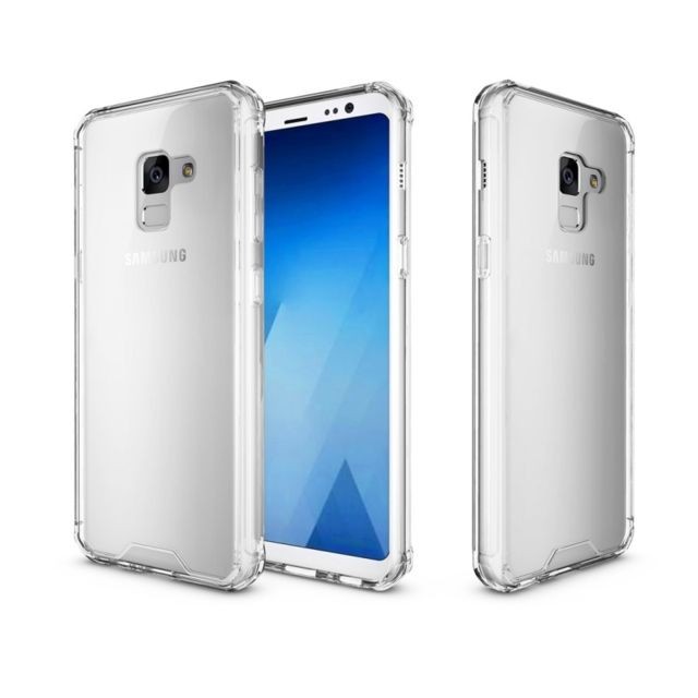 Wewoo - Coque renforcée Transparent pour Samsung Galaxy A7 2018 acrylique + TPU Antichoc Armure Transparente Housse de protection arrière Wewoo  - Accessoire Smartphone