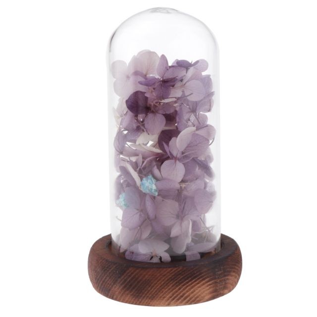 marque generique - mariage préservé hortensia fleur affichage en verre valentines cadeaux violet - Deco mariage violet