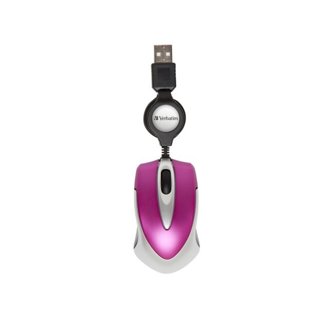 Verbatim - Verbatim Go Mini souris USB Optique 1000 DPI Rose - Verbatim