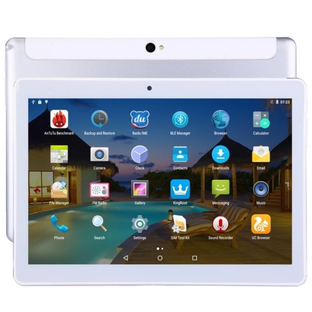 Wewoo - Tablette Tactile argent 3G, Appel, 10 pouces, 2 Go + 32 Go, Android 5.1 MTK6592 Octa Core 1.3GHz, double SIM, GPS de / OTG, avec étui en cuir - Tablette Android 10,1'' (25,6 cm)