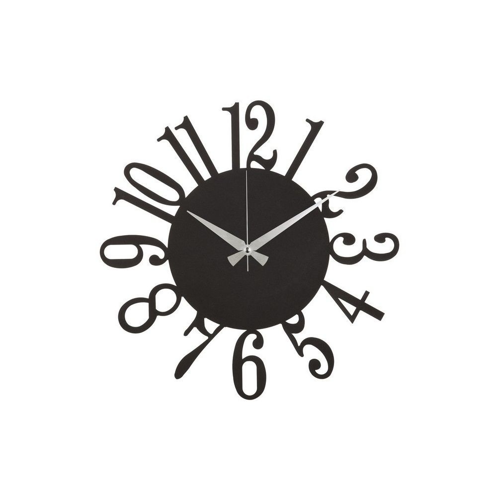 Horloges, pendules Homemania HOMEMANIA Horloge Murale - Décorative - Art Mural - pour Séjour, Chambre - Noir en Acier, 50 x 0,2 x 50 cm