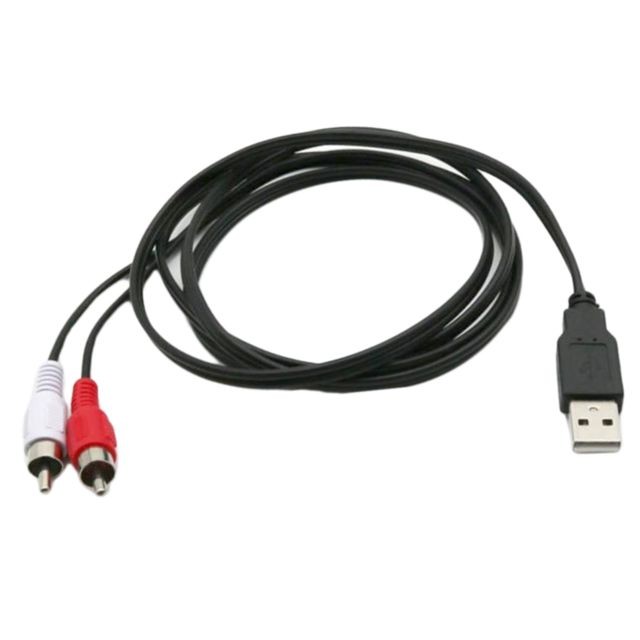 marque generique - Câble USB vers 2 RCA Jack Splitter Audio Video AV Composite Câble Adaptateur pour TV/PC marque generique  - Nos Promotions et Ventes Flash