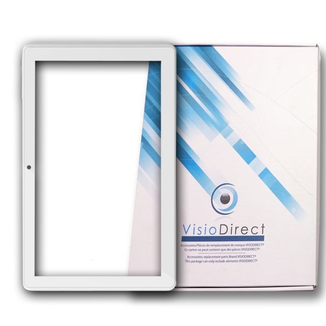 Visiodirect - Vitre ecran tactile pour Archos 101D Neon 10.1"" blanc tablette Visiodirect  - Protection écran tablette
