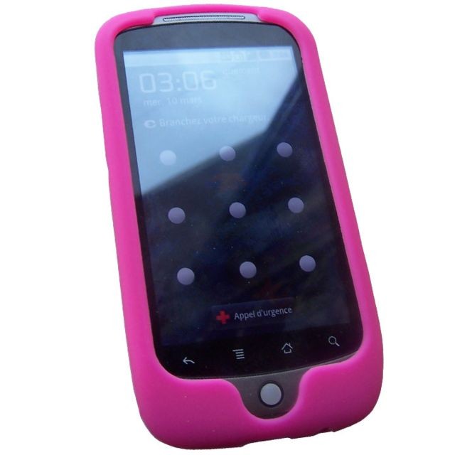 Phone Axe - Housse silicone rose Google Nexus One - Accessoire Ordinateur portable et Mac
