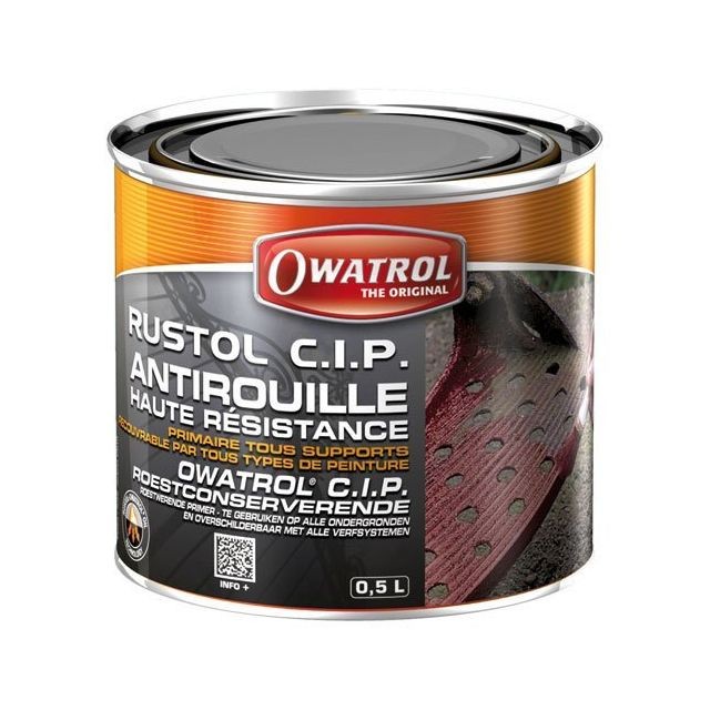 Owatrol - Primaire anticorrosion haute résistance - Rustol CIP - 500 ml - OWATROL - Produit préparation avant pose