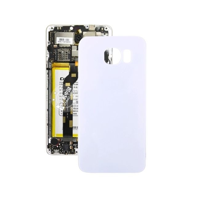 Wewoo - Coque arrière blanc pour Samsung Galaxy S6 Couverture arrière de la batterie Wewoo  - Accessoires Samsung Galaxy S Accessoires et consommables