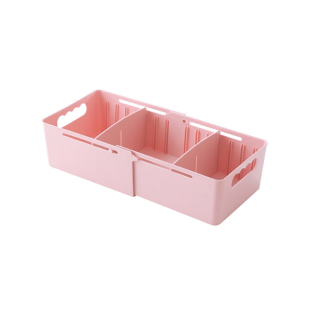 marque generique - YP Select Boîte de réception de boîte de rangement de tiroir en plastique de sous-vêtements partitionnés - rose marque generique  - Rangement