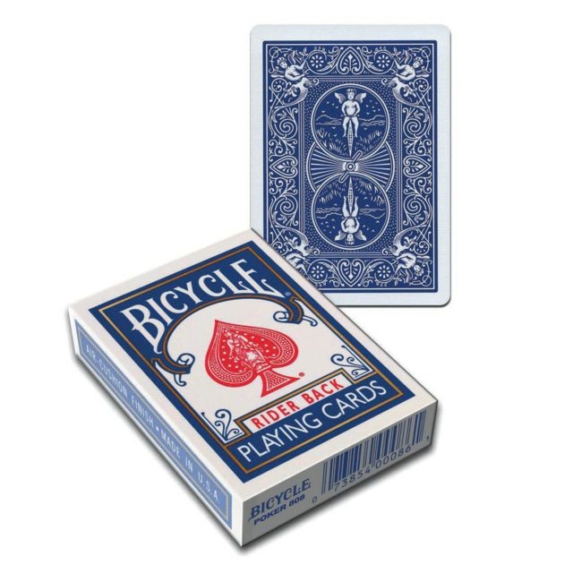 Oid Magic - Cartes à jouer : Jeu de 54 cartes Bicycle format bridge : Bleu ou rouge - Jeu bridge