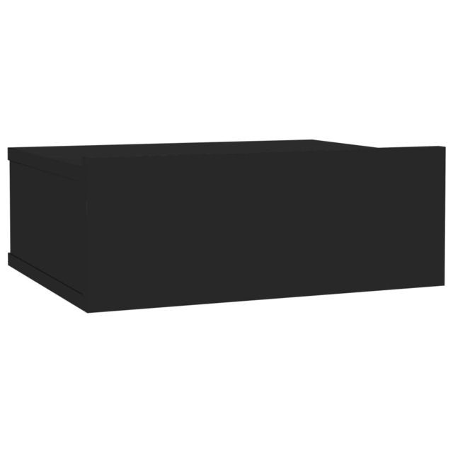marque generique - Icaverne - Tables de chevet categorie Table de chevet flottante Gris brillant 40x30x15 cm Aggloméré - Chevet