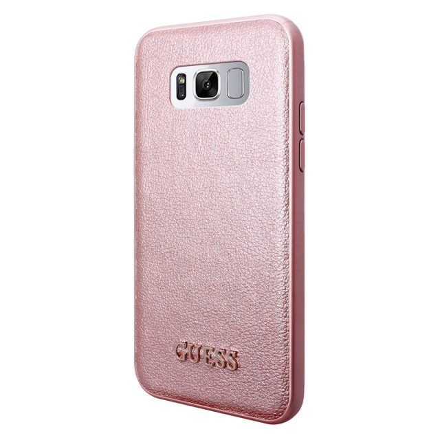 Sacoche, Housse et Sac à dos pour ordinateur portable Guess Maroquinerie Coque rigide Guess Iridescent rose pour Samsung Galaxy S8 + G955
