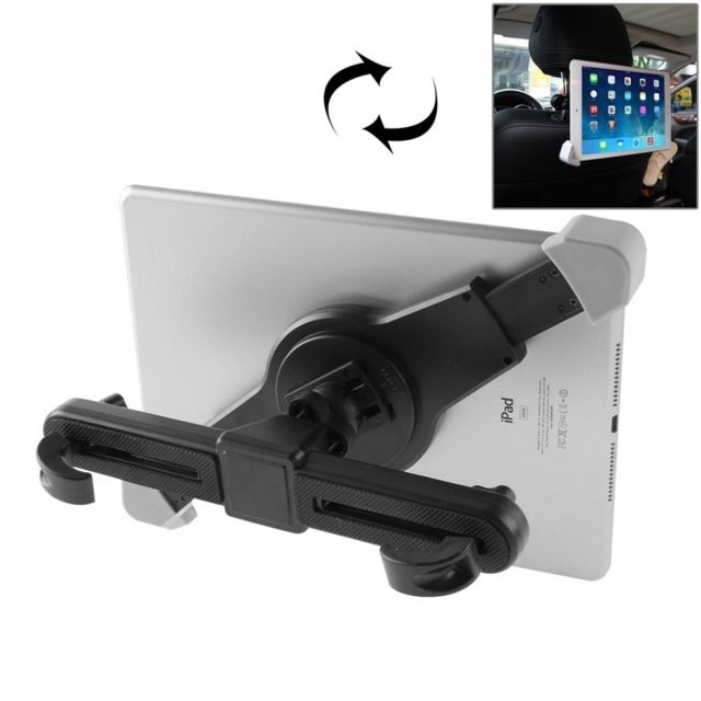 Support et Bras Wewoo Support Holder noir pour iPad Air 2 / Air / mini / mini 2 Retina / 3 / 2 / tactile / Autres Tablette Universel 360 Degrés Rotation Voiture Appui-Tête