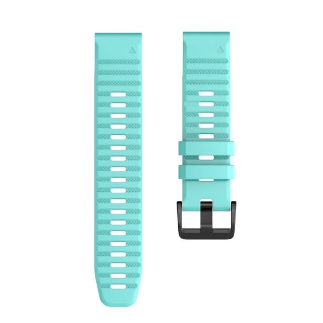 Wewoo - Bracelet pour montre connectée Garmin Fenix 6X 26mm Smartwatch à en silicone à libération rapide Teal Wewoo  - Objets connectés