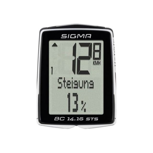 Traqueur GPS connecté Sigma Sigma Ordinateur de vélo BC 14.16 STS Noir